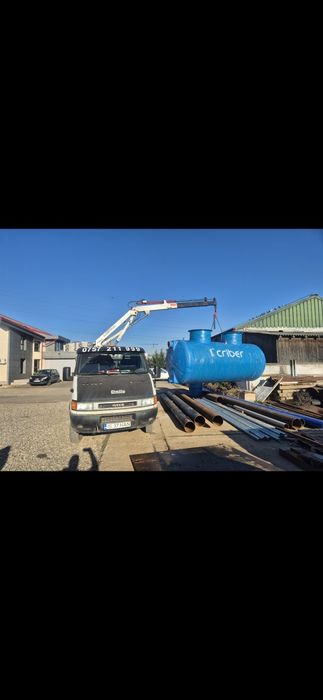 Transport marfă fier 12 m camion cu macara