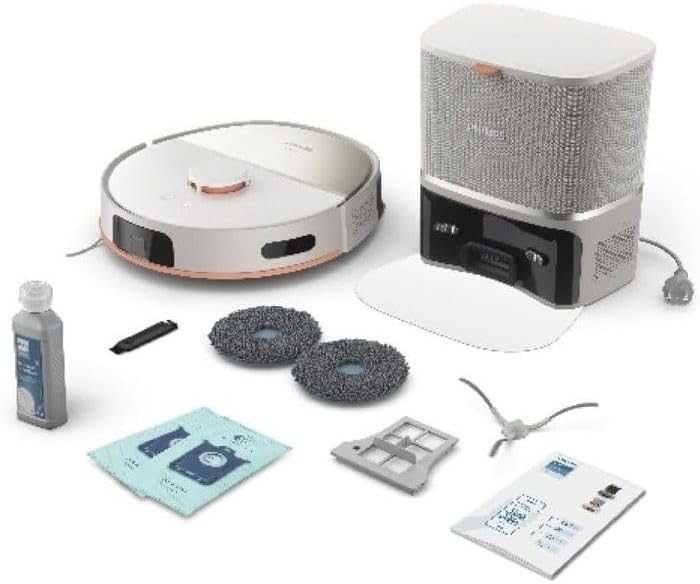 Нова Прахосмукачка Робот с Моп Philips XU5100/20 Homerun 5000 Aqua, 2 години Гаранция, Сухо и Мокро Почистване