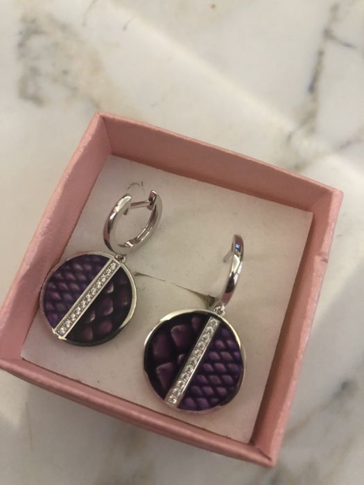 Рисувани сребърни обеци