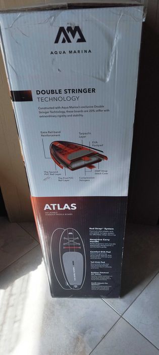 Нов падълборд надуваем AQUA MARINA ATLAS 12'0" - 366 см - нова усъвършенствана, многофункционална серия