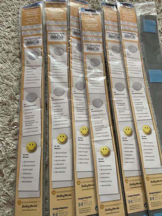 Banda organizare office Magnetoplan 6 magneții 1 m NOU Sigilat