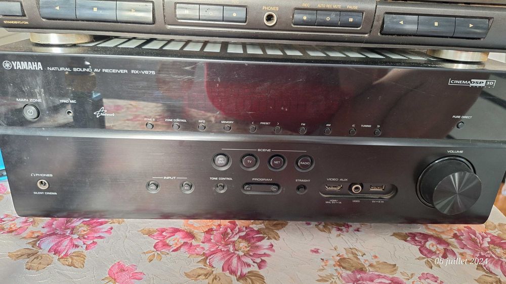 Усилвател YAMAHA + двукасетъчен дек Technics