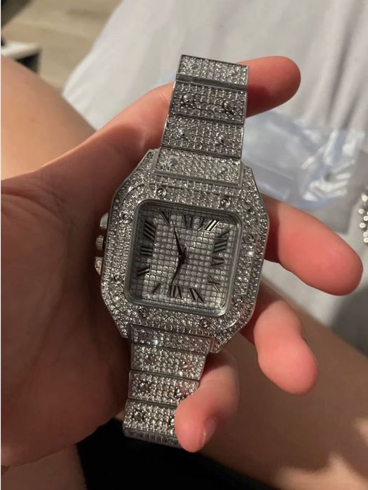 Ceas cu diamante Moissanite