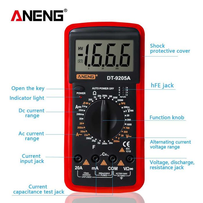 мультиметр DT9205A