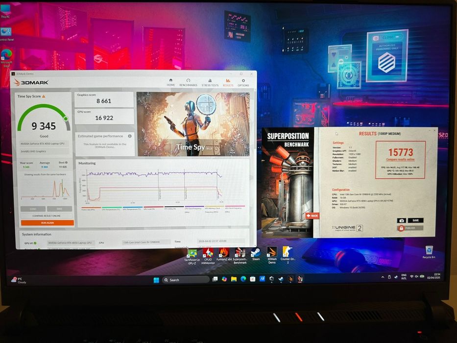 Asus Rog G16 13980HX, RTX 4050, 2K+, 240Hz, 1TB, 16GB