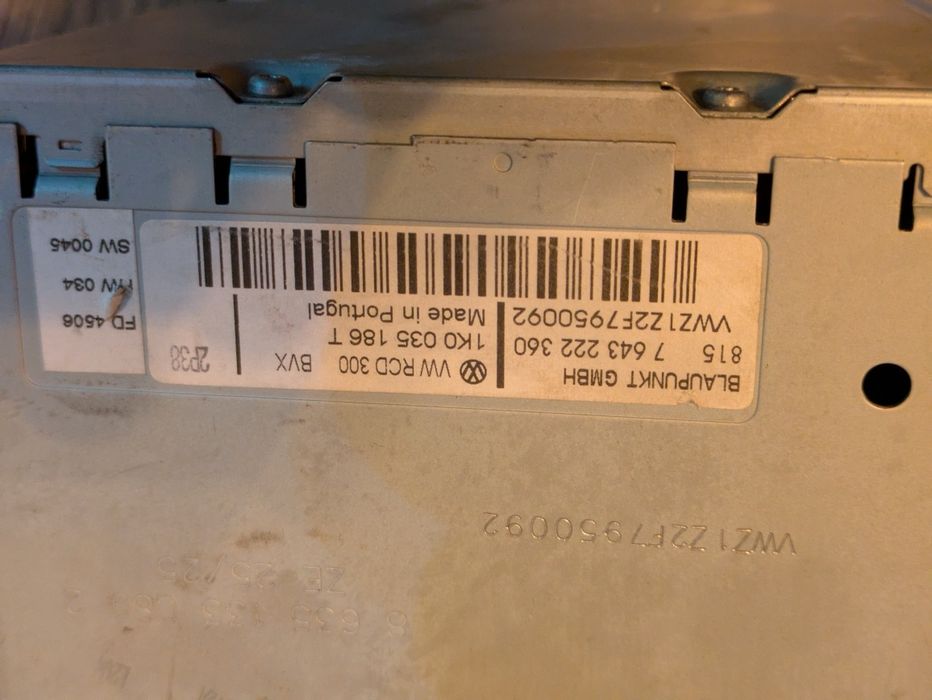 Cd player original VW rcd 300