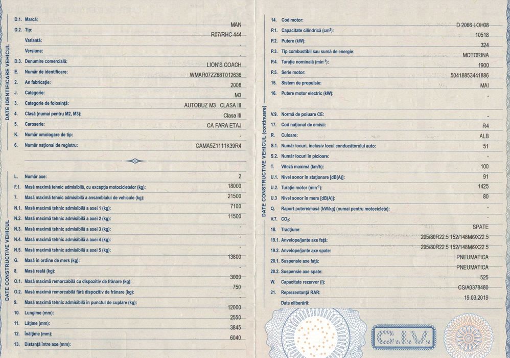 Autocar MAN Lion's Coach 2008 949000km (25500 euro (TVA inclus)