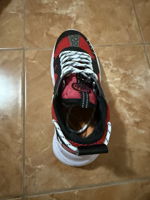 Versace chain reaction red black