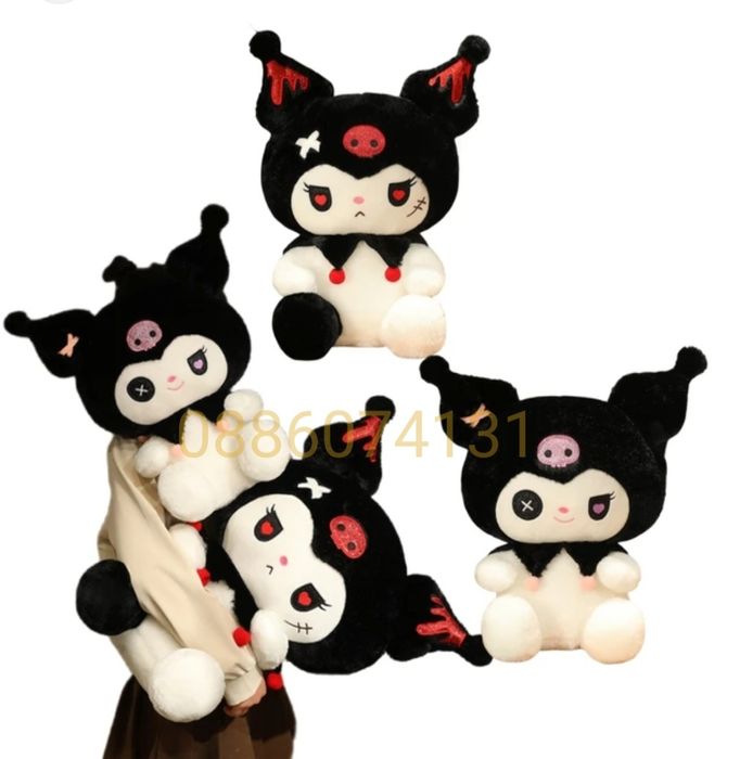 Hello Kitty Kuromi Плюшена играчка, Кити Куроми плюшени играчки, 45см