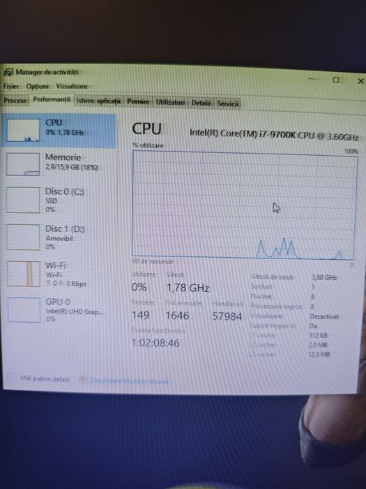Unități pc gaming cpu Intel i7 9700k ryzen 7 1700x și ryzen 3 2200g 16gb