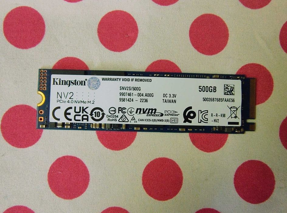 SSD Kingston NV2 500GB PCI Express 4.0 x4 M.2 2280.