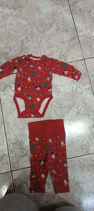 Set bady și pantalon tematica Crăciun