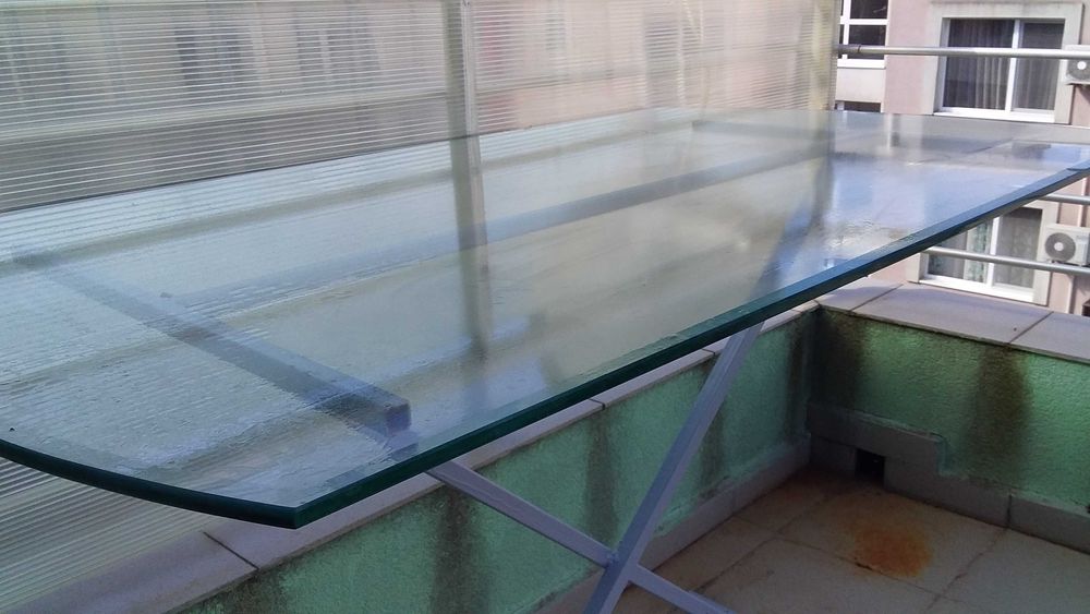 Масичка за терасичка. Стъклена маса. 120х70х77см