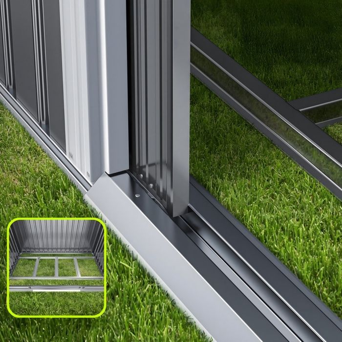 Метална градинска къща за инструменти с вентилация и заключване - 277