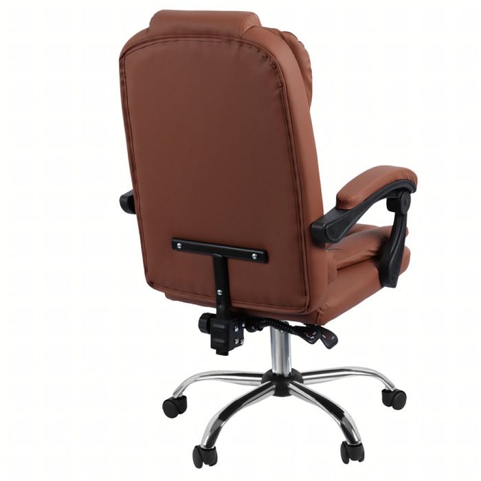 Ергономичен офис стол с лумбална опора от еко кожа – комфорт