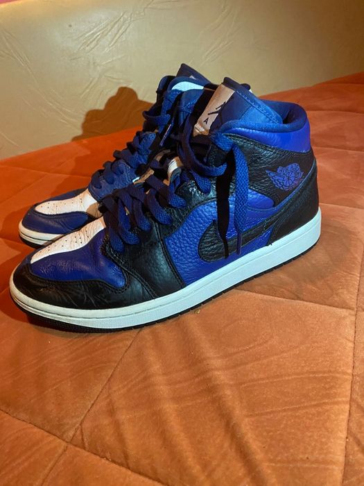 Jordan 1 Mid Split "Black/French Blue/White"