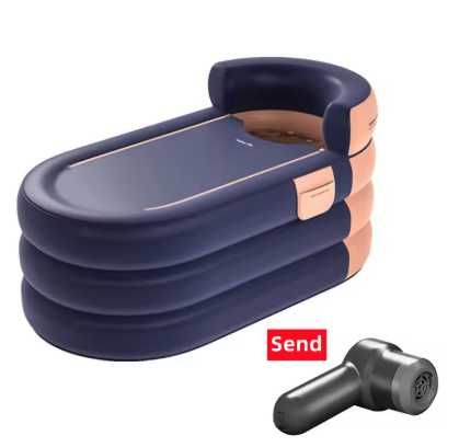 Надуваема Преносима Вана с покривало с цип за задържане на топлината