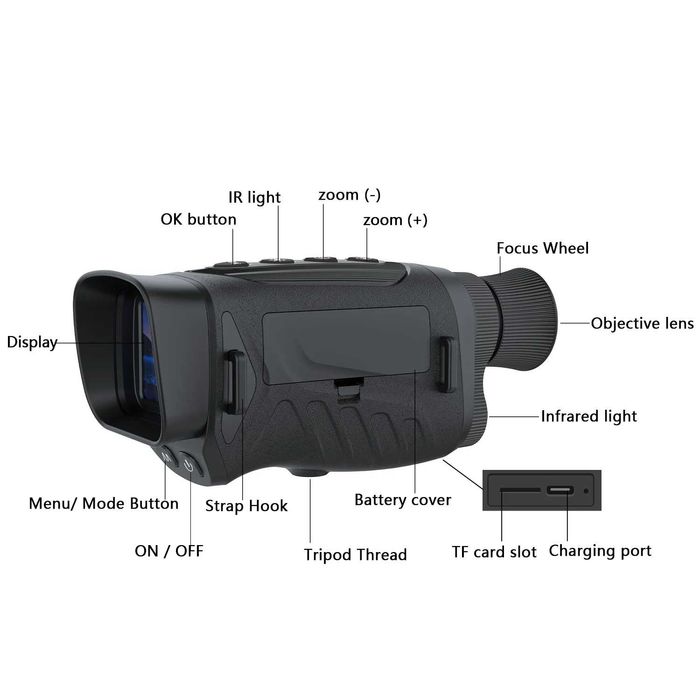 Camera Foto, Video, Monocular, Night Vision 8X, Ecran, vanatoare