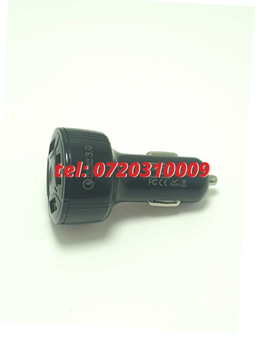 Incarcator Universal Masina Auto 4 Porturi Bricheta Usb Qc Fastcharge