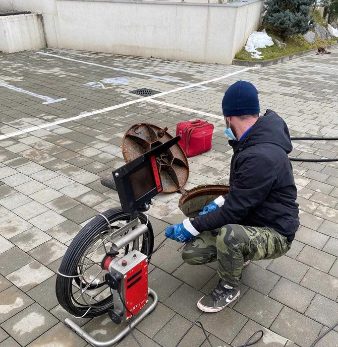 Inspectie Video Vidanjare Desfundare Fosa Canalizare Conducta Baie