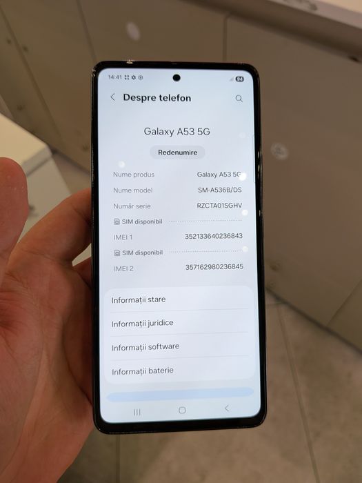 Samsung Galaxy A53 5G 128GB 6GB RAM NOU Garantie !