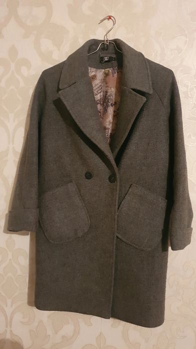 Пальто серое весна осень