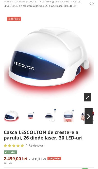 Oferta! Casca cu infrarosu pentru cresterea parului