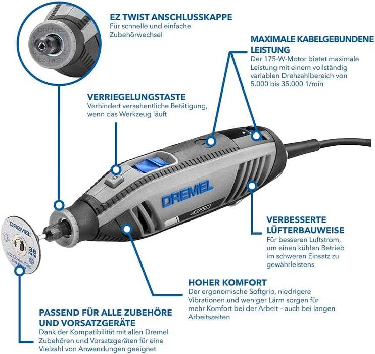 Мултифункционален инструмент-шлайф DREMEL 4250-6/128, Дремел