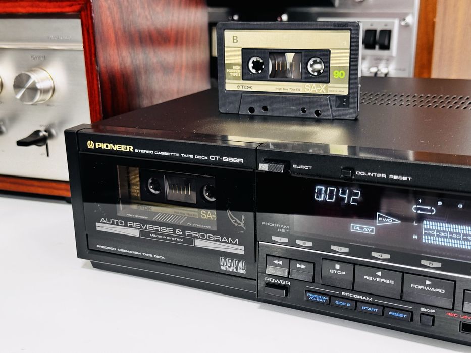 Deck de colecție cu DBX-PIONEER  CT-S88R,auto-reverse,sunet foarte bun