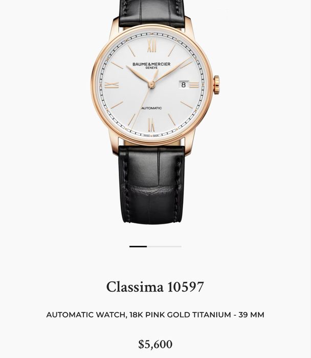 Baume & Mercier Classima 10597 Solid Gold 39 mm