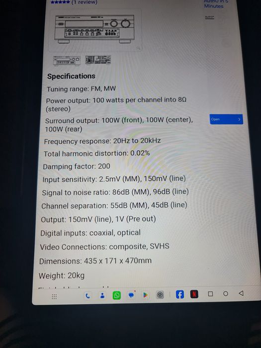 Amply tuner YAMAHA RX 2095 RDS