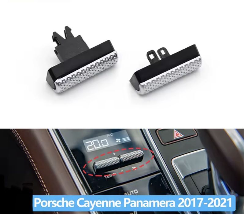Buton butoane clips reglare aer AC climatronic clima temperatura panou Switch crom  Porsche Cayenne Panamera