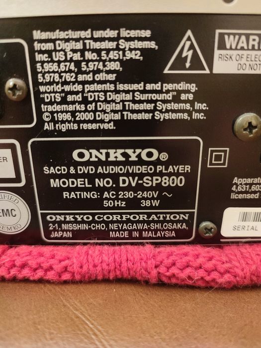 Onkyo Integra SACD DVD-A player