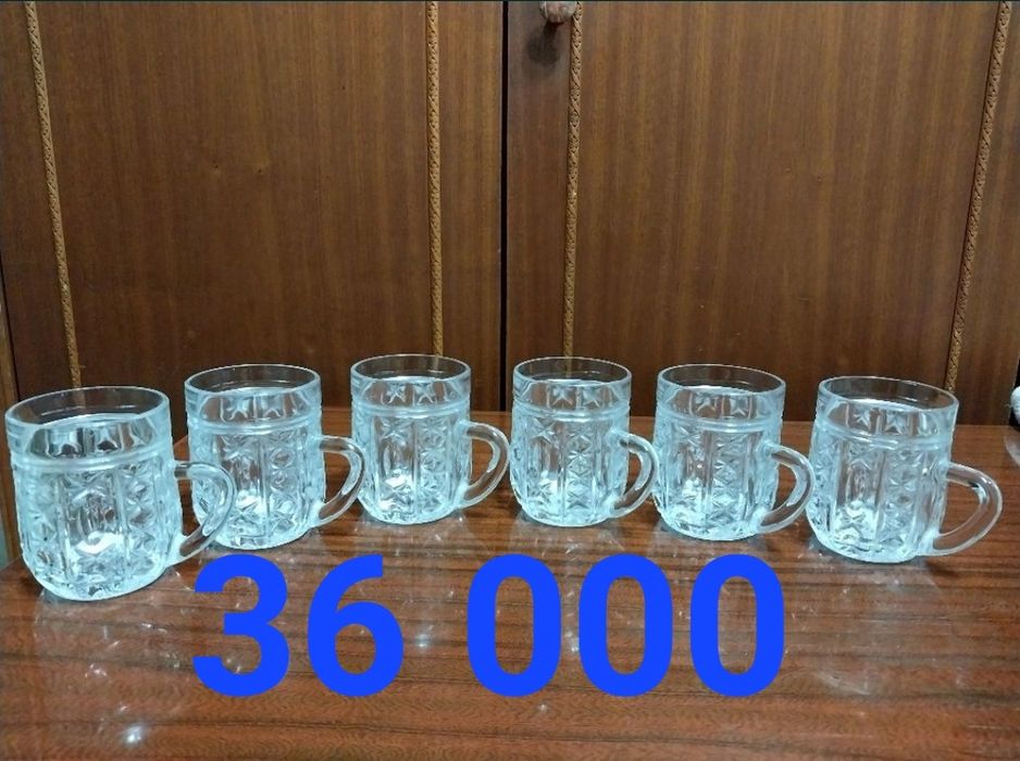 Бокалы хрустальные 6 шт и  КРЕМАНКИ 4шт. 100 000,