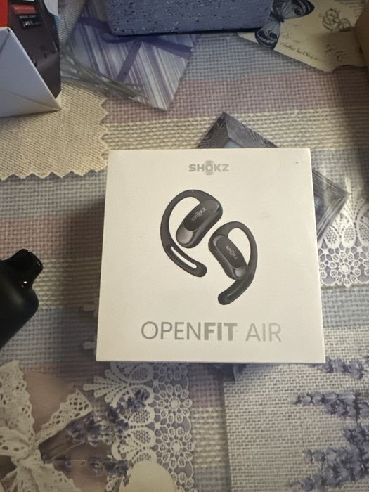 Casti wireless Shokz OpenFit Air, negru, set, Bluetooth 5.2,