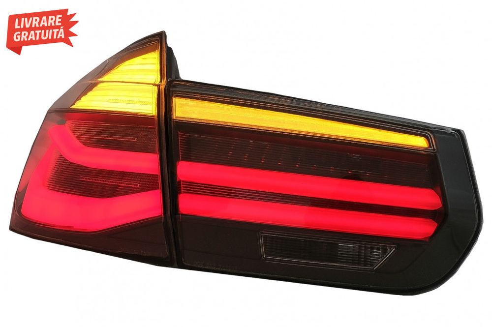 Stopuri LED M Look Black Line BMW Seria 3 F30 (2011-2019) LCI Design c