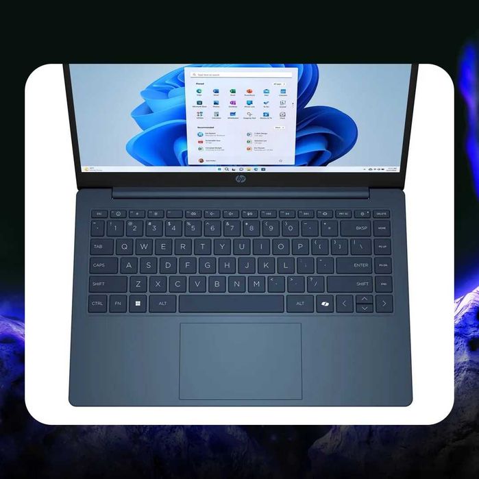 Ноутбук HP 14 N150 / 4 ГБ / eMMC 128 ГБ / 14", ABYSS BLUE
