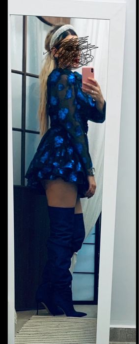 Cizme Zara noi, albastru regal ,39