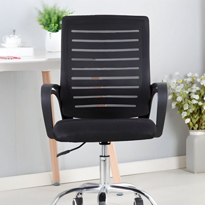 Въртящ се офис стол - регулируема височина и ергономични подлакътници