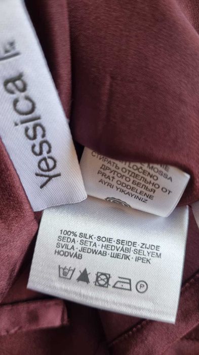 Camasa arhitecturala, matase naturala 100%, burgundy, marimea L