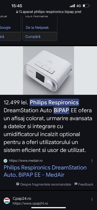 Aparat de respirat Philips