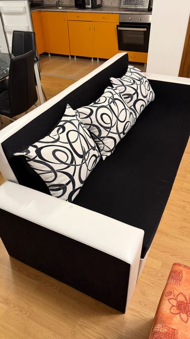 Диван - кожа с текстил