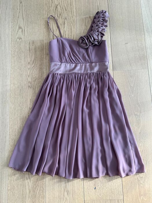 Rochie elegantă mov ocazie nuntă/botez un umăr, L/40