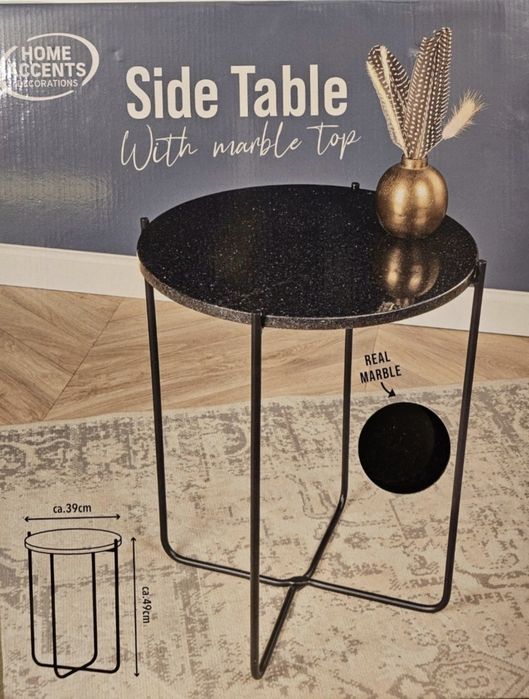 Холна маса с мрамор, Декоративна помощна маса