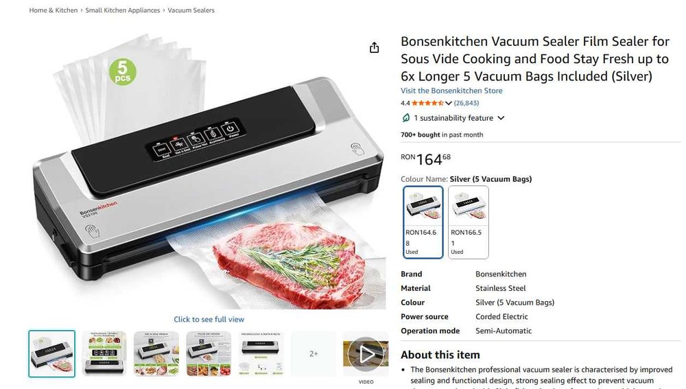 Aparat Vidat Bonsenkitchen VS 2100, NOU