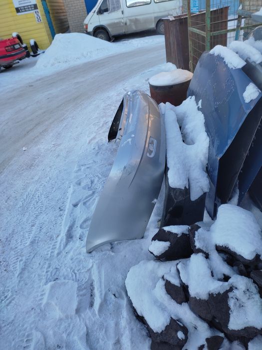Бампер задний приора 1 серебро