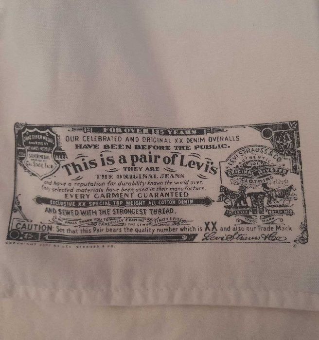 Белые Джинсы Levis 501 / W32 L32 / Made in Dominican Republic