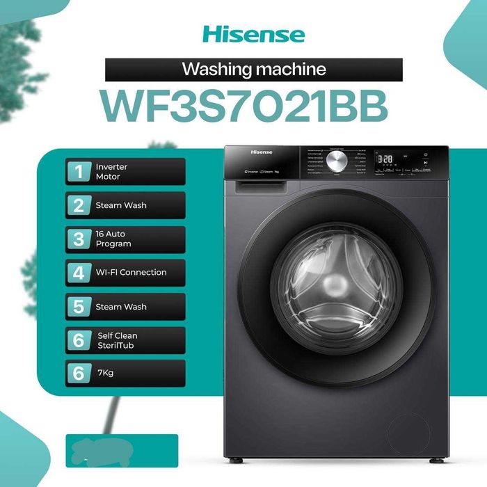 Стиральная машина Hisense 6/7/8/9 Kg/Bldc invertor/гарантия 3/10 год