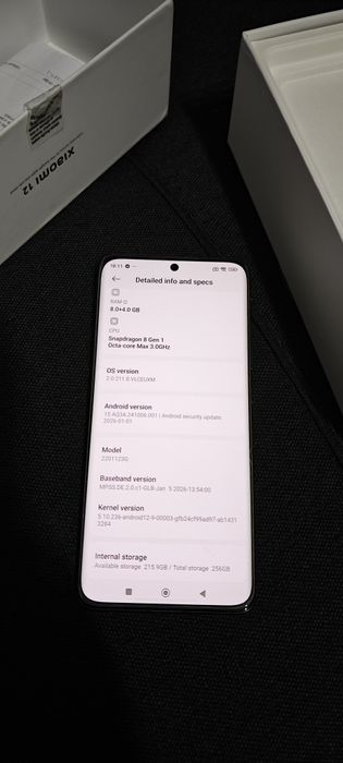 Xiaomi 12 8GB RAM 256GB memorie