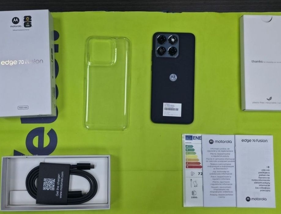 КАТО НОВ 256GB Motorola Edge 70 Fusion Yettel Гаранция 2029 Black / Черен